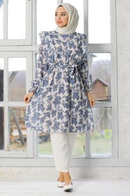 İndigo Blue Hijab Tunic 41332IM - 1