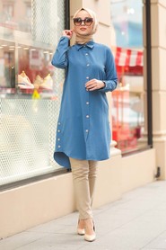 İndigo Blue Hijab Tunic 465IM - 1