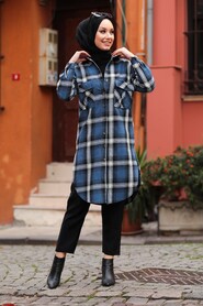 İndigo Blue Hijab Tunic 55794IM - 2