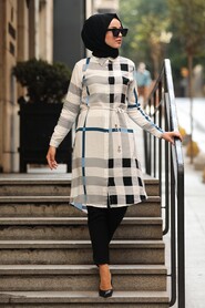 İndigo Blue Hijab Tunic 5599IM - 1