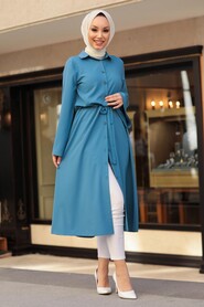 İndigo Blue Hijab Tunic 5607IM - 1