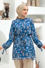 İndigo Blue Hijab Tunic 56330IM - 1