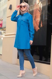 İndigo Blue Hijab Tunic 5699IM - 2