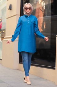 İndigo Blue Hijab Tunic 5699IM - 1