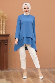İndigo Blue Hijab Tunic 5724IM - 1