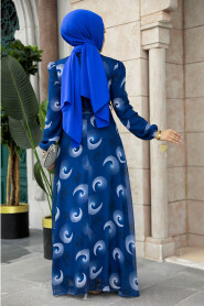 İndigo Blue Modest Dress 27945IM - 4