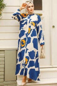 İndigo Blue Modest Long Dress 35201IM - 2