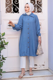 İndigo Blue Modest Plus Size Tunic 70881IM - 3