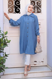İndigo Blue Modest Plus Size Tunic 70881IM - 2