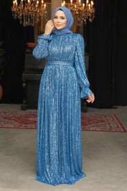 İndigo Blue Modest Prom Dress 44961IM - 1