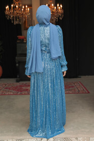 İndigo Blue Modest Prom Dress 44961IM - 5