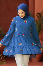 İndigo Blue Modest Top 40882IM - 3
