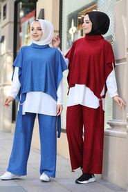 İndigo Blue Triple Suit Dress 13310IM - 2