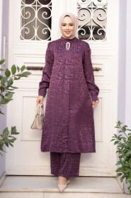 Jacquard Damson Modest Two-Piece Set 76671MU - 1