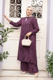 Jacquard Damson Modest Two-Piece Set 76672MU - 2