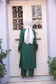 Jacquard Green Modest Two-Piece Set 76671Y - 4
