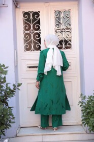 Jacquard Green Modest Two-Piece Set 76672Y - 4