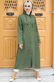 Khaki Hijab Coat 17250HK - 1