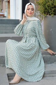 Khaki Hijab Dress 10316HK - 2