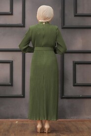 Khaki Hijab Dress 2751HK - 2