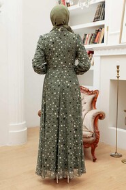 Khaki Hijab Dress 279065HK - 4