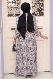 Khaki Hijab Dress 279077HK - 3