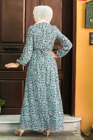 Khaki Hijab Dress 3050HK - 3