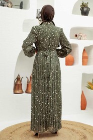 Khaki Hijab Dress 32990HK - 2