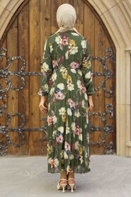 Khaki Hijab Dress 50191HK - 5