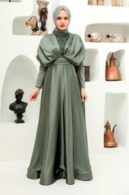  Luxorious Khaki Modest Islamic Clothing Prom Dress 22451HK - 1