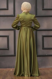  Long Khaki Muslim Prom Dress 25130HK - 4