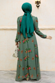 Khaki Hijab For Women Dress 27943HK - 3