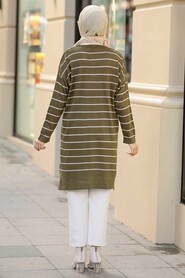 Khaki Hijab Knitwear Tunic 33770HK - 2