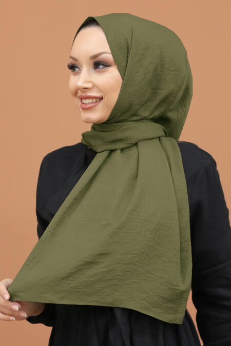 Khaki Hijab Shawl 5077HK - NEVA STYLE