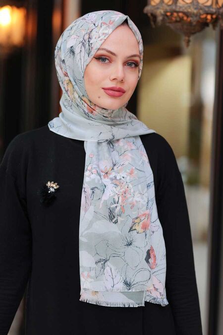 Khaki Hijab Shawl 52051HK - NEVA STYLE