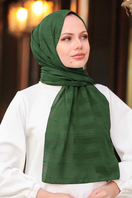 Khaki Hijab Shawl 5305HK - NEVA STYLE