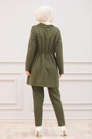 Khaki Hijab Suit Dress 5536HK - 1