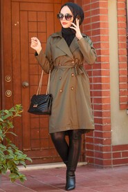 Khaki Hijab Trenchcoat 263HK - 2