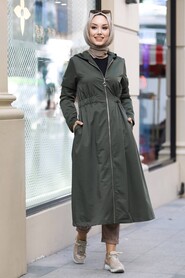 Khaki Hijab Trenchcoat 8895HK - 1