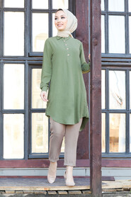 Khaki Hijab Tunic 1145HK - 2