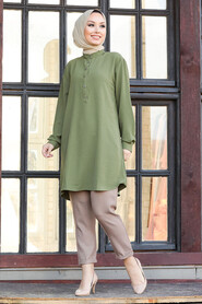 Khaki Hijab Tunic 1146HK - 2