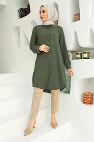 Khaki Hijab Tunic 1147HK - 1