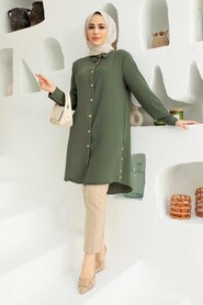 Khaki Hijab Tunic 1148HK - 1