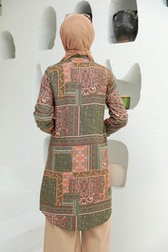 Khaki Hijab Tunic 11561HK - 2