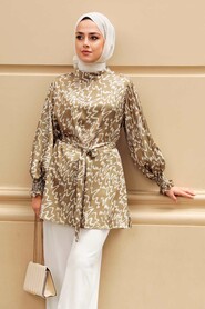 Khaki Hijab Tunic 2445HK - 1