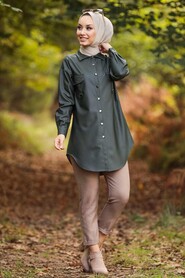 Khaki Hijab Tunic 5583HK - 1
