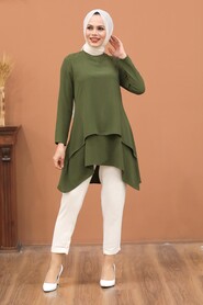 Khaki Hijab Tunic 5724HK - 1