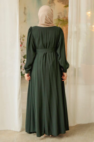 Khaki Modest Abaya 45277HK - 3