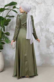 Khaki Modest Bridesmaid Dress 4724HK - 4