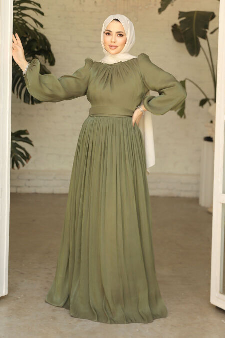 Khaki Modest Gown 45191HK - NEVA STYLE